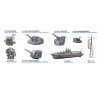 Tamiya 31517 Accessoires Navires lourds 1:700