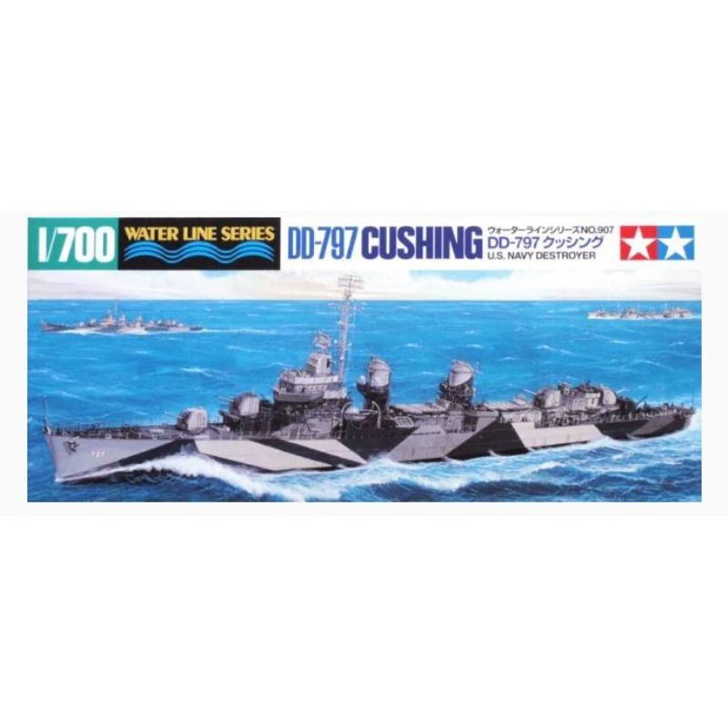 Tamiya 31907 Destroyer de classe Fletcher de l'U.S. Navy DD-797 Cushing 1:700