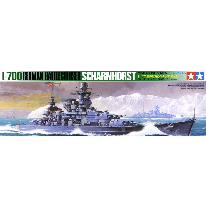 Tamiya 77518 Croiseur de guerre allemand Scharnhorst 1:700