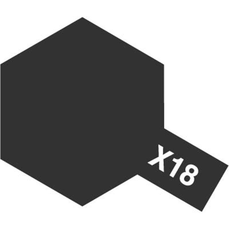 Tamiya 81518 Noir Satiné Brillant X-18 (10ml)