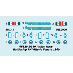 Trumpeter 5320 – Italian Navy Battleship Vittorio Veneto 1940 1:350
