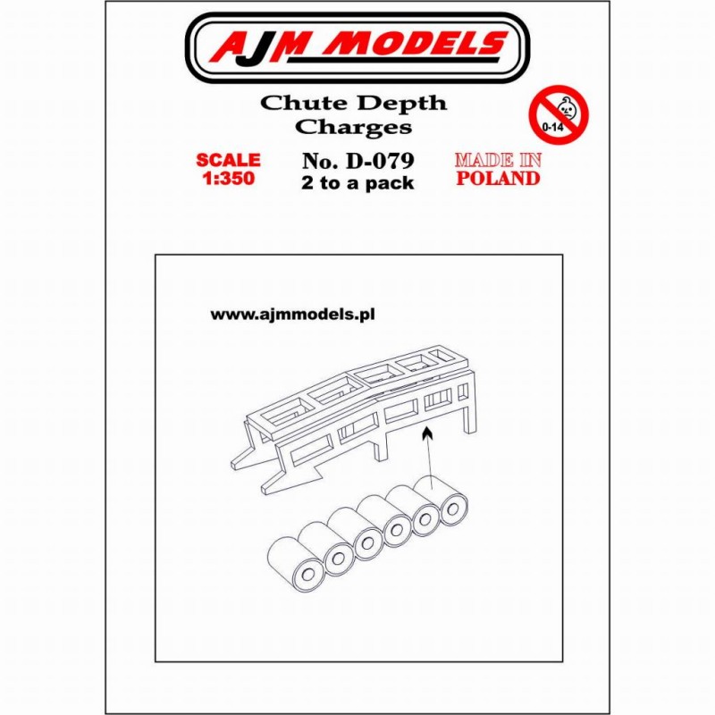 AJM Models - D079 - Charges De Profondeur De Chute (courtes) 1:350