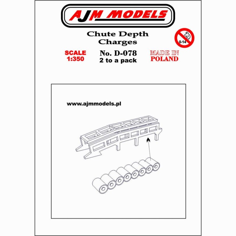 AJM Models - D078 - Charges De Profondeur De Chute (long) 1:350
