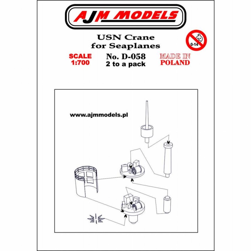 AJM Models - D058 - Grue USN Pour Hydravions 1:700