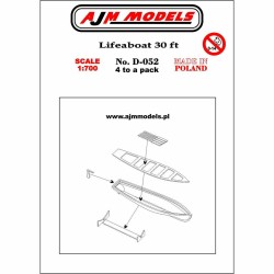 AJM Models - D052 -  Canot De Sauvetage 30 Pieds 1:700