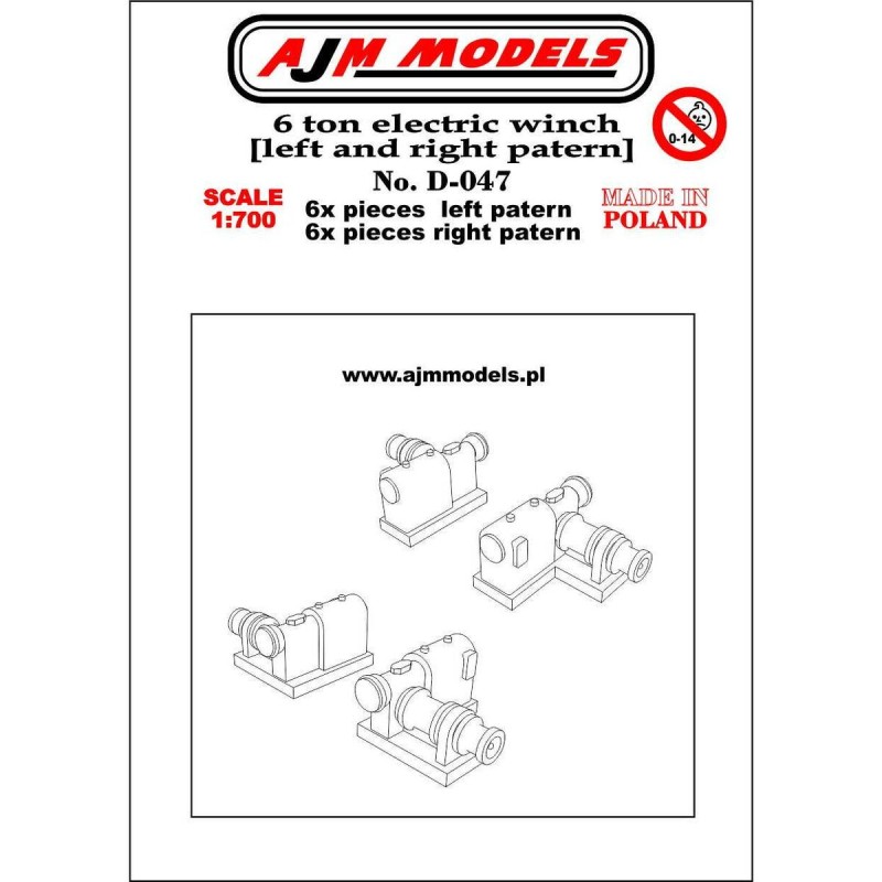 AJM Models - D047 - Treuil Électrique 6 Tonnes (motif Gauche Et Droit) 1:700