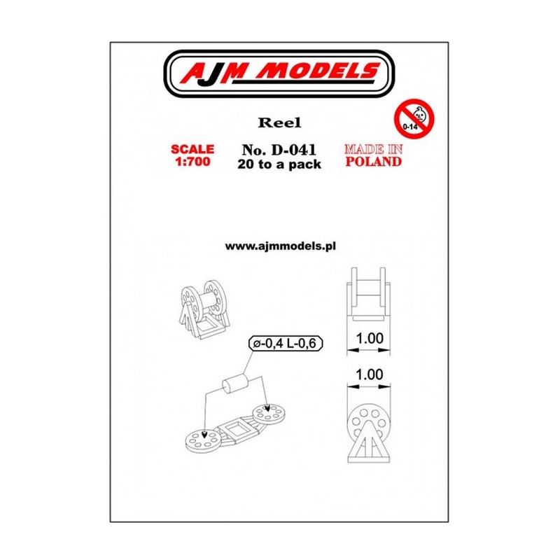 AJM Models - D041 - Bobine (1x1mm) 1:700