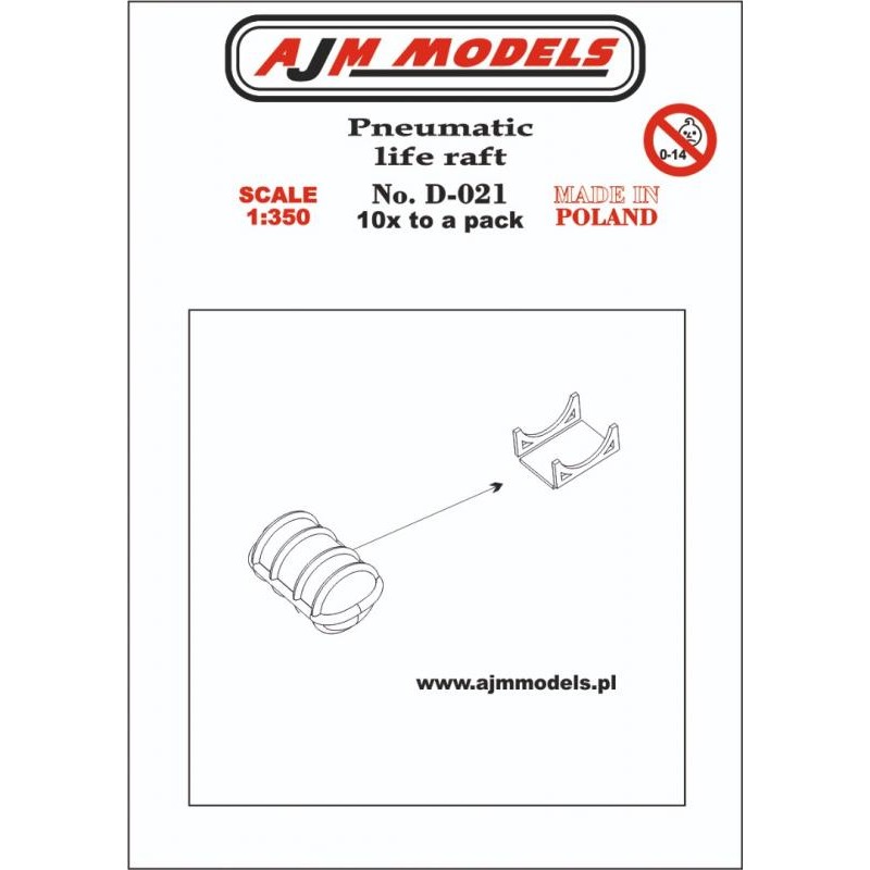 AJM Models - D021 - Radeaux Pneumatiques De Sauvetage 1:350
