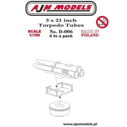 AJM Models - D006 - 3x21 Pouces, Tubes Lance-torpilles 1:700