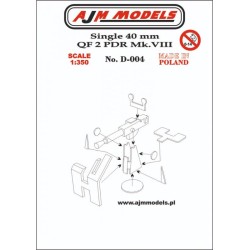 AJM Models - D004 - Simple 40 Mm Qf 2 Pdr Mk. VIII 1:350