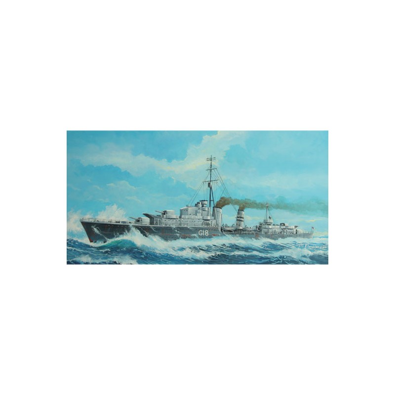 Trumpeter 5758 - Tribal-class destroyer HMS Zulu (F18)1941 1:700