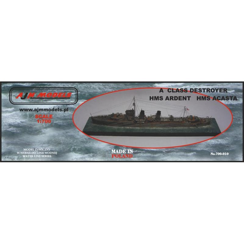 AJM Models - 700-010 - H.M.S Destroyer Ardent  H.M.S Acastra 1:700