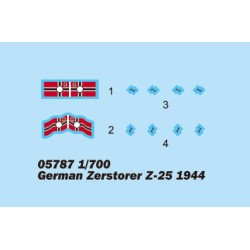 Trumpeter 5787 – German Zerstorer Z-25 1944 1:700