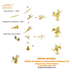 Infini Model IMP-35011R1 20mmOerlikon Cannon MK IV Mount Royal navy