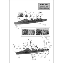 Niko Model - 7021 USS Bebas 1943 1/700