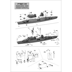 NikoModel 7019 – Croiseur Guichen 1954 (1/700) – Maquette Résine