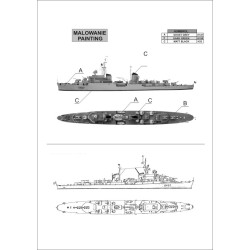 NikoModel 7019 – Croiseur Guichen 1954 (1/700) – Maquette Résine