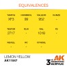 Ak Interactive Ak11047 Peinture Acrylique 3g  jaune citron 17ml