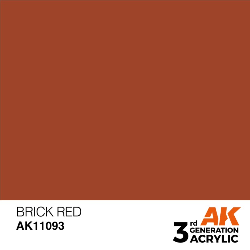 Ak Interactive Ak11093 Peinture Acrylique 3g Rouge brique 17ml