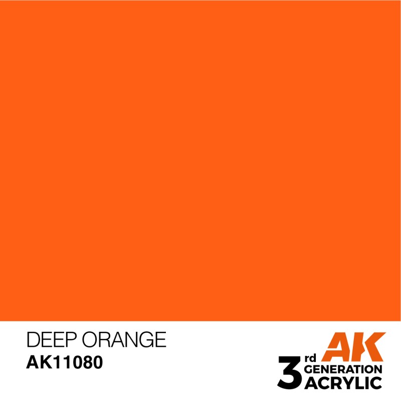 Ak Interactive Ak11080 Peinture Acrylique 3g Orange profond intense 17ml