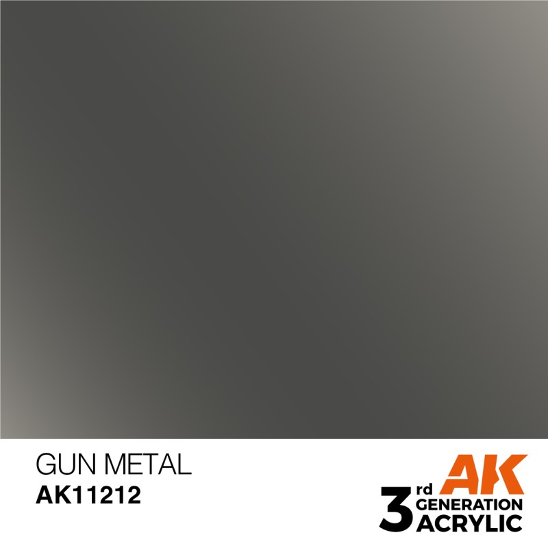 Ak Interactive Ak11212 Peinture Acrylique 3g Gun metal 17ml