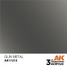 Ak Interactive Ak11212 Peinture Acrylique 3g Gun metal 17ml