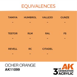 Ak Interactive Ak11099 Peinture Acrylique 3g Ocre orange 17ml