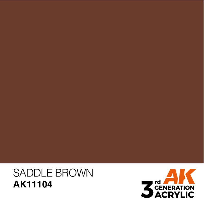 Ak Interactive Ak11104 Peinture Acrylique 3g Selle marron 17ml