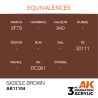 Ak Interactive Ak11104 Peinture Acrylique 3g Selle marron 17ml