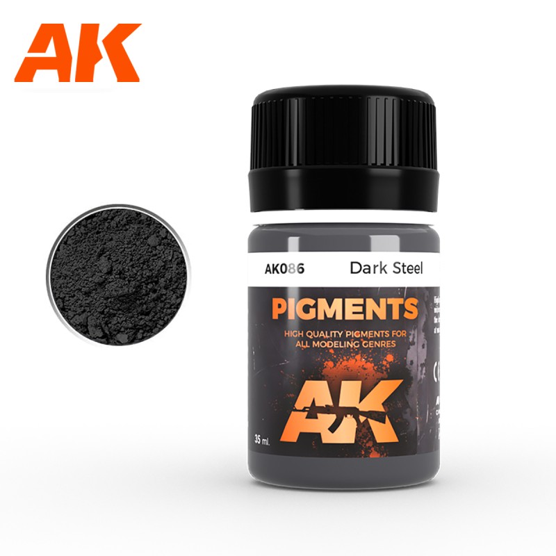 Ak Interactive Ak086 Pigments Acier foncé 35ml