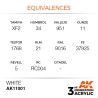 Ak Interactive Ak11001 Peinture Acrylique 3g Ak11001 Blanc 17ml