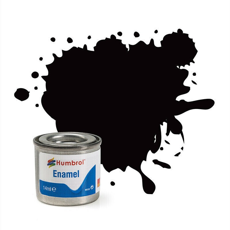 Humbrol 85 Charbon Noir Satiné - 14ml Peinture Email