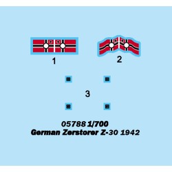 Trumpeter 5788 German Zerstorer Z30 1942 1:700