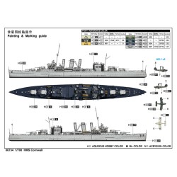 Trumpeter	6734	HMS Cornwall 1:700