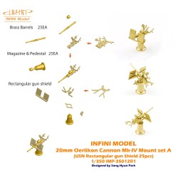 Infini Model  IMP-35012R1 20mm Oerlikon cannon MK IV Mount Set A 1:350