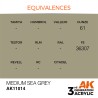 Ak Interactive Ak11014 Peinture Acrylique 3g Gris Mer Moyen 17ml