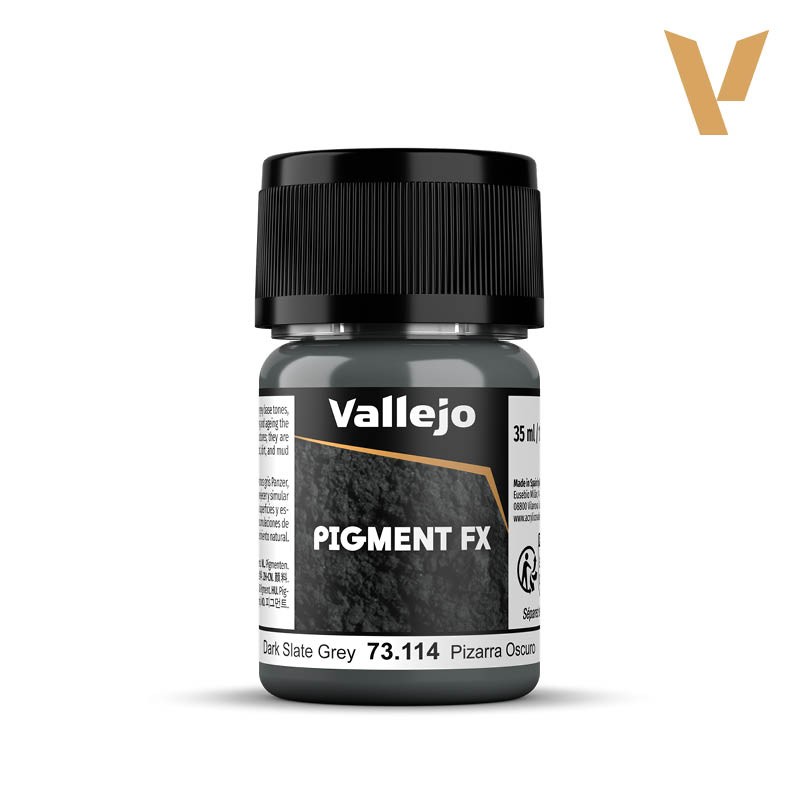 Vallejo 73.114 Pigment Gris Ardoise Foncé 35 ml – Effets Spéciaux Modélisme, Figurines et Maquettes