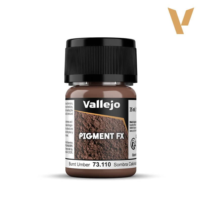 Vallejo 73.110 Pigment Ombre Brûlée 35 ml – Effets Spéciaux Modélisme, Figurines et Maquettes