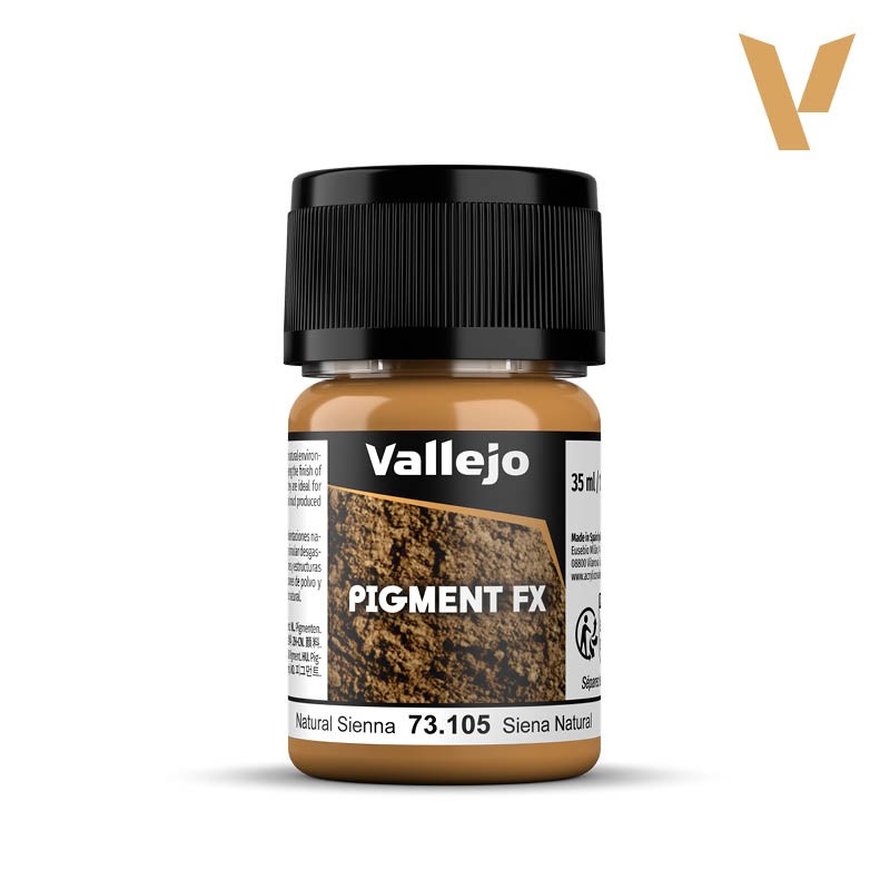 Vallejo	73.105	Vallejo 73.105 Pigment Sienne Naturelle 35 ml – Effets Spéciaux Modélisme, Figurines et Maquettes