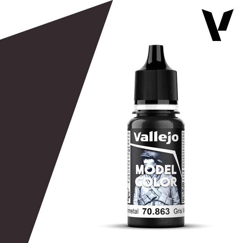 Vallejo 70.863 Gunmetal 18 ml – Peinture Acrylique Modélisme, Figurines et Maquettes