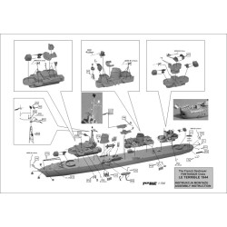 NikoModel 7014 – Destroyer français Le Terrible (1/700) – Maquette Résine