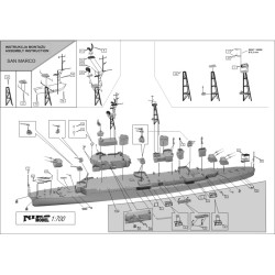 NikoModel	7011	Croiseur léger italien San Marco 1:700