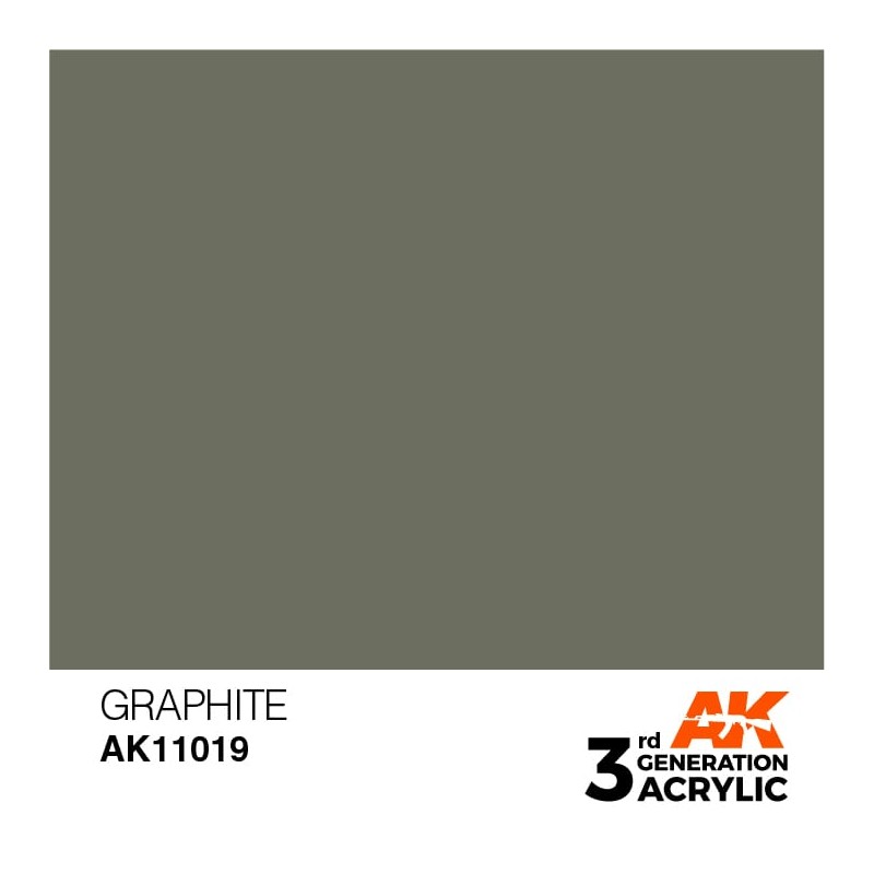 Ak Interactive Ak11019 Peinture Acrylique 3g Graphite 17ml