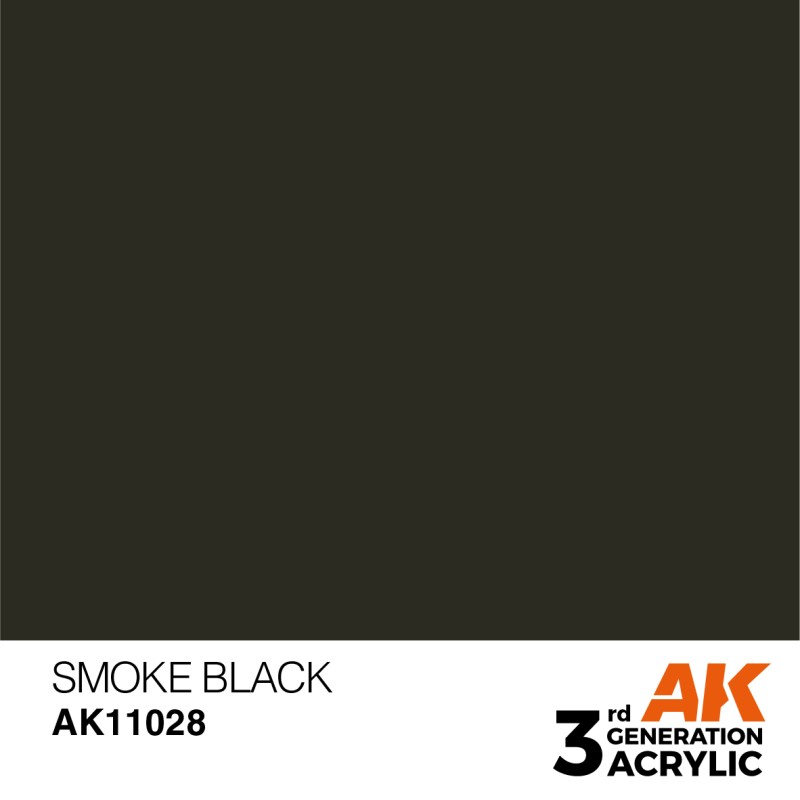 Ak Interactive Ak11028 Peinture Acrylique 3g Noir Fumée 17ml