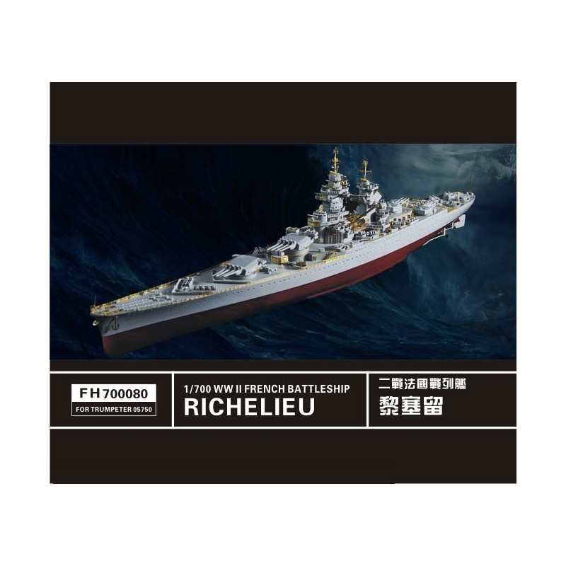 Flyhawk FH700080 WW II cuirassé français Richelieu (pour Trumpeter 05750) 1:700