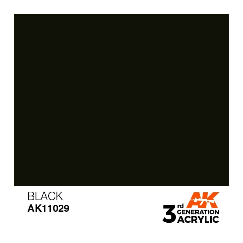 Ak Interactive Ak11029 Peinture Acrylique 3g Noir 17ml