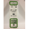 Evergreen EG165 – Bande de polystyrène blanc opaque 0,080" x 0,100"