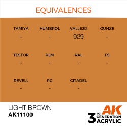 Ak interative	AK11100	 Peinture Acrylique 3g Brun clair 17ml