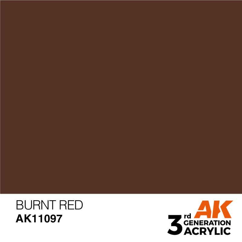 Ak interative	AK11097	Peinture Acrylique 3g Rouge Brulé 17ml