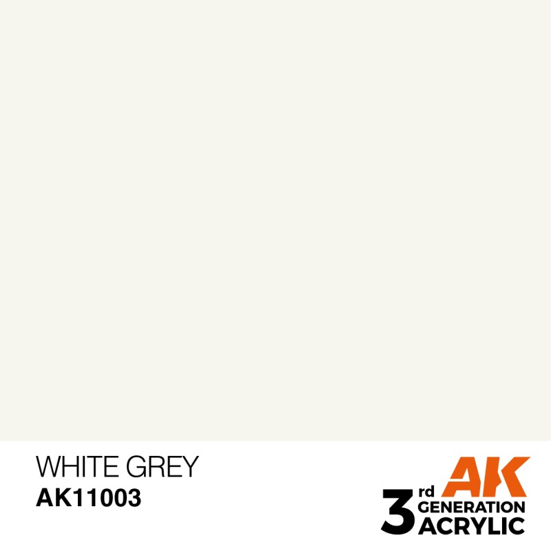 Ak interative	AK11003	Peinture Acrylique 3g Blanc Gris 17ml